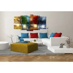 Dekoarte 243 - Tableau Moderne Sur Toile Monté Sur Cadre En Bois 5 Pi... -Dekliktableau Magasin 243 3