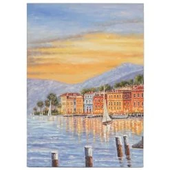 Mendler Tableau à L'huile, Côte, Peint à La Main à 100%, Toile De Décorat...