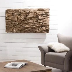 MACABANE Décoration Murale Rectangulaire 150 Cm En Teck Massif