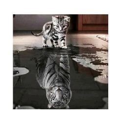 Marque Generique Peinture Train Résine Stras Tableau Chat Tigre -Dekliktableau Magasin 74003781 5 image