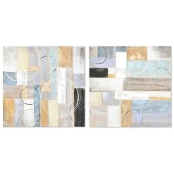 Cadre DKD Home Decor Abstrait Moderne (60 X 3 X 60 Cm) (2 Unités)