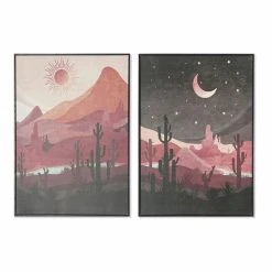 Cadre DKD Home Decor Paysage (2 Unités) (50 X 3 X 70 Cm)