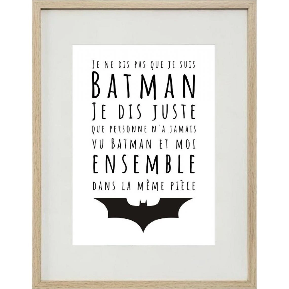 Shot Cadre Photo "Batman Et Moi" 30x40cm Avec Passe Partout Tableau Bois Ve... 2 Shot Cadre Photo "Batman Et Moi" 30x40cm Avec Passe Partout Tableau Bois Ve... – Image 2