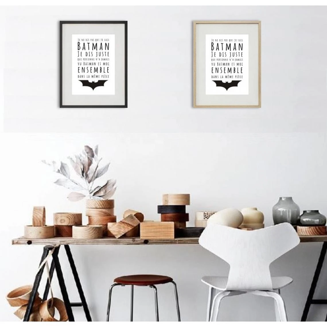 Shot Cadre Photo "Batman Et Moi" 30x40cm Avec Passe Partout Tableau Bois Ve... 4 Shot Cadre Photo "Batman Et Moi" 30x40cm Avec Passe Partout Tableau Bois Ve... – Image 4