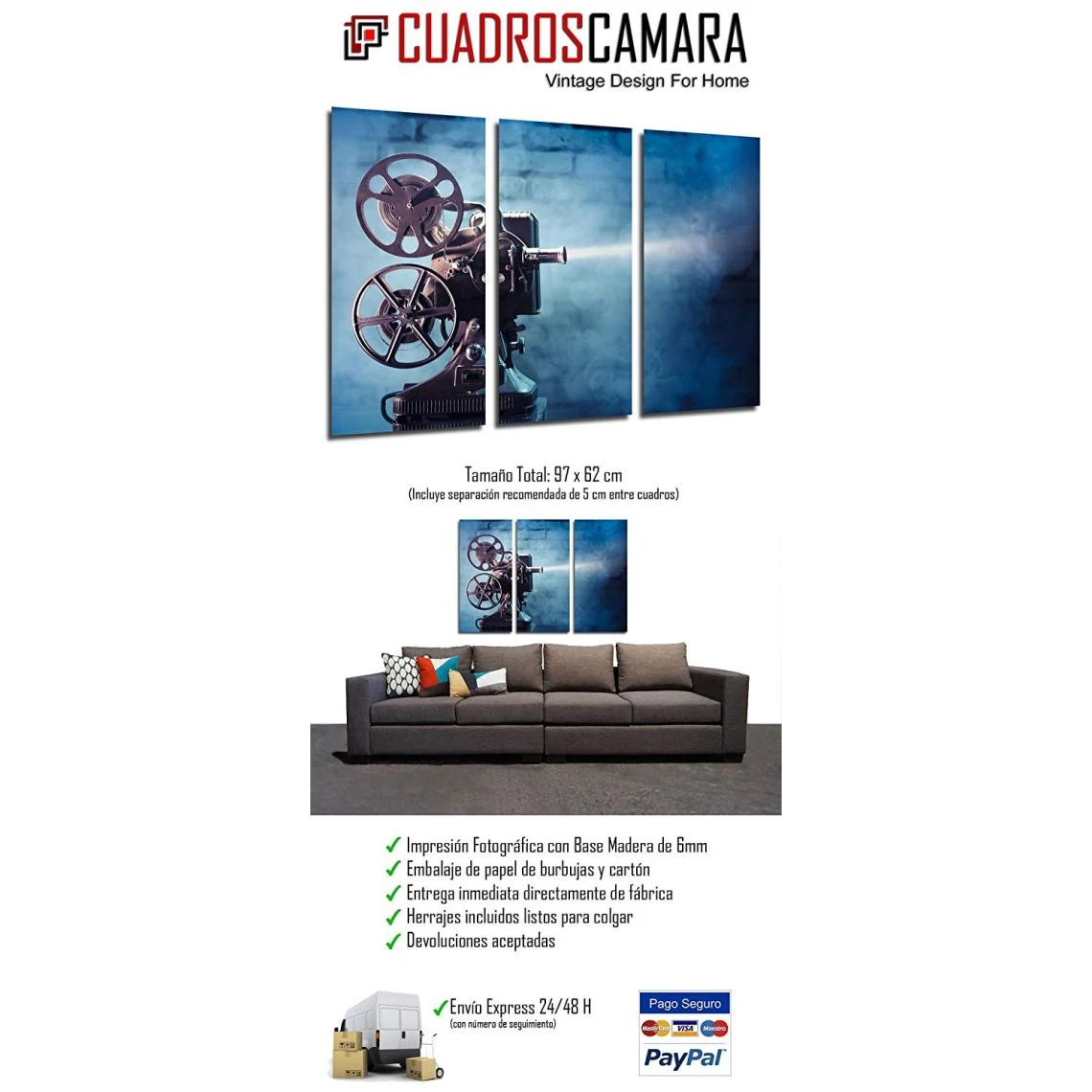 Marque Generique Cadre Photo Poster Photographique Multicolore 97 X 62 Cm 2 Marque Generique Cadre Photo Poster Photographique Multicolore 97 X 62 Cm – Image 2