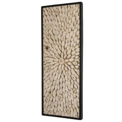 MACABANE Décoration Murale Rectangulaire 100x40cm Bois Branches Teck Nature Pa...