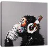 GENERIC Décoration Pop Art Moderne - Singe Pensant Avec Casque Impression Sur...