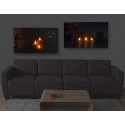 Decoshop26 Ensemble De 2 Tableaux LED Tableau Lumineux Sur Toile Tableau Mural Mi... -Dekliktableau Magasin ensemble de 2 tableaux led tableau lumineux sur toile tableau mural minuterie bouddhaharmonie horloge murale 70x40cm 040000454 12704112 34140586 1140x1140