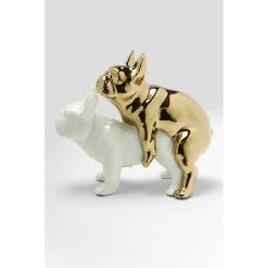 Dekliktableau Magasin 11 Kare Design Figurine Décorative Chiens Blanc Et Doré KODY