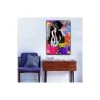 HOMEMANIA Tableau Murale - Portrait Femme Avec Des Touches De Couleur ...