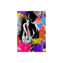 HOMEMANIA Tableau Murale - Portrait Femme Avec Des Touches De Couleur ... -Dekliktableau Magasin hio8681110414684 img01 1