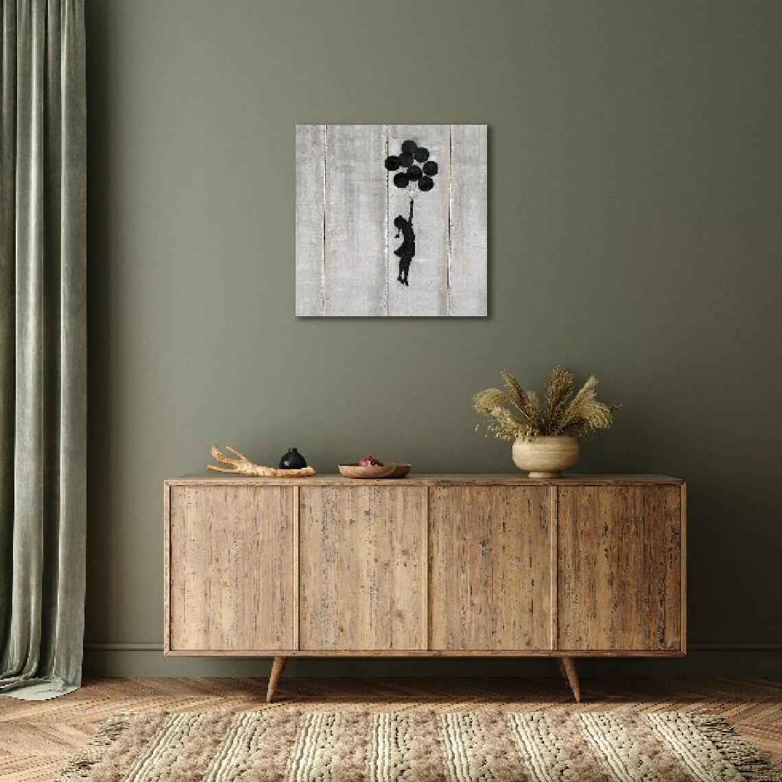 HOMEMANIA Tableau Inspirations Des Auteurs Banksy Ballons - Décorati... 2 HOMEMANIA Tableau Inspirations Des Auteurs Banksy Ballons - Décorati... – Image 2