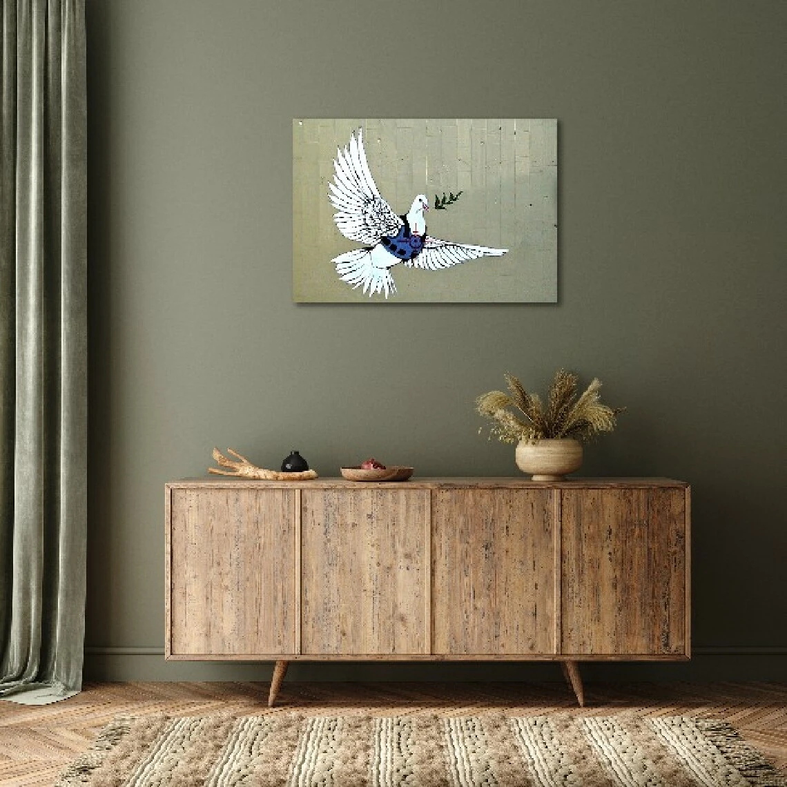 HOMEMANIA Tableau Inspirations Des Auteurs Banksy Dove - Décoration ... 2 HOMEMANIA Tableau Inspirations Des Auteurs Banksy Dove - Décoration ... – Image 2