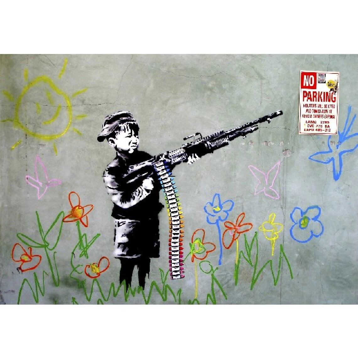 HOMEMANIA Tableau Inspirations Des Auteurs Banksy Enfant - Décoratio...