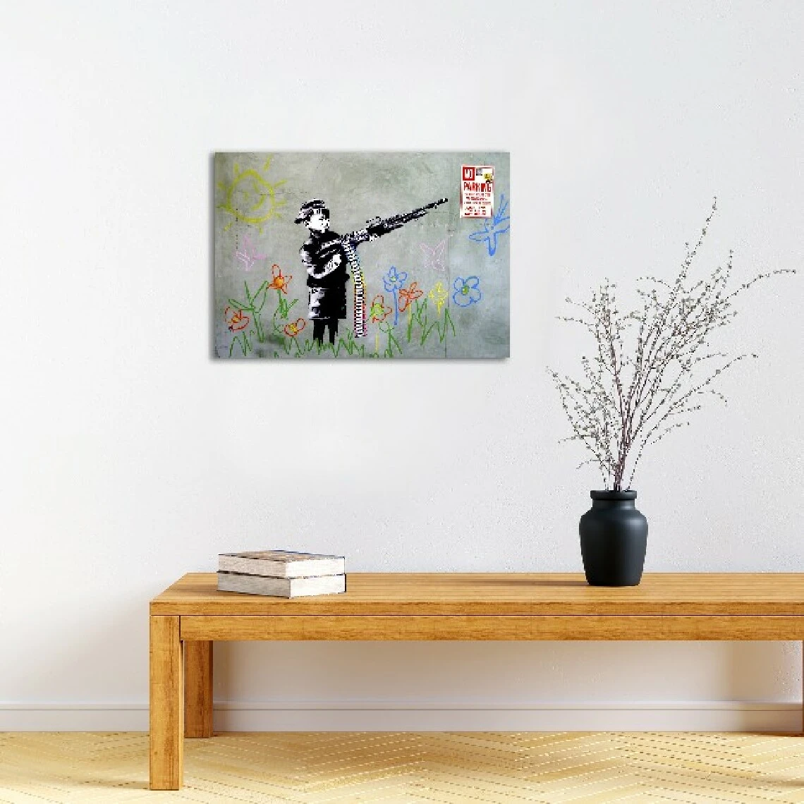 HOMEMANIA Tableau Inspirations Des Auteurs Banksy Enfant - Décoratio... – Image 2