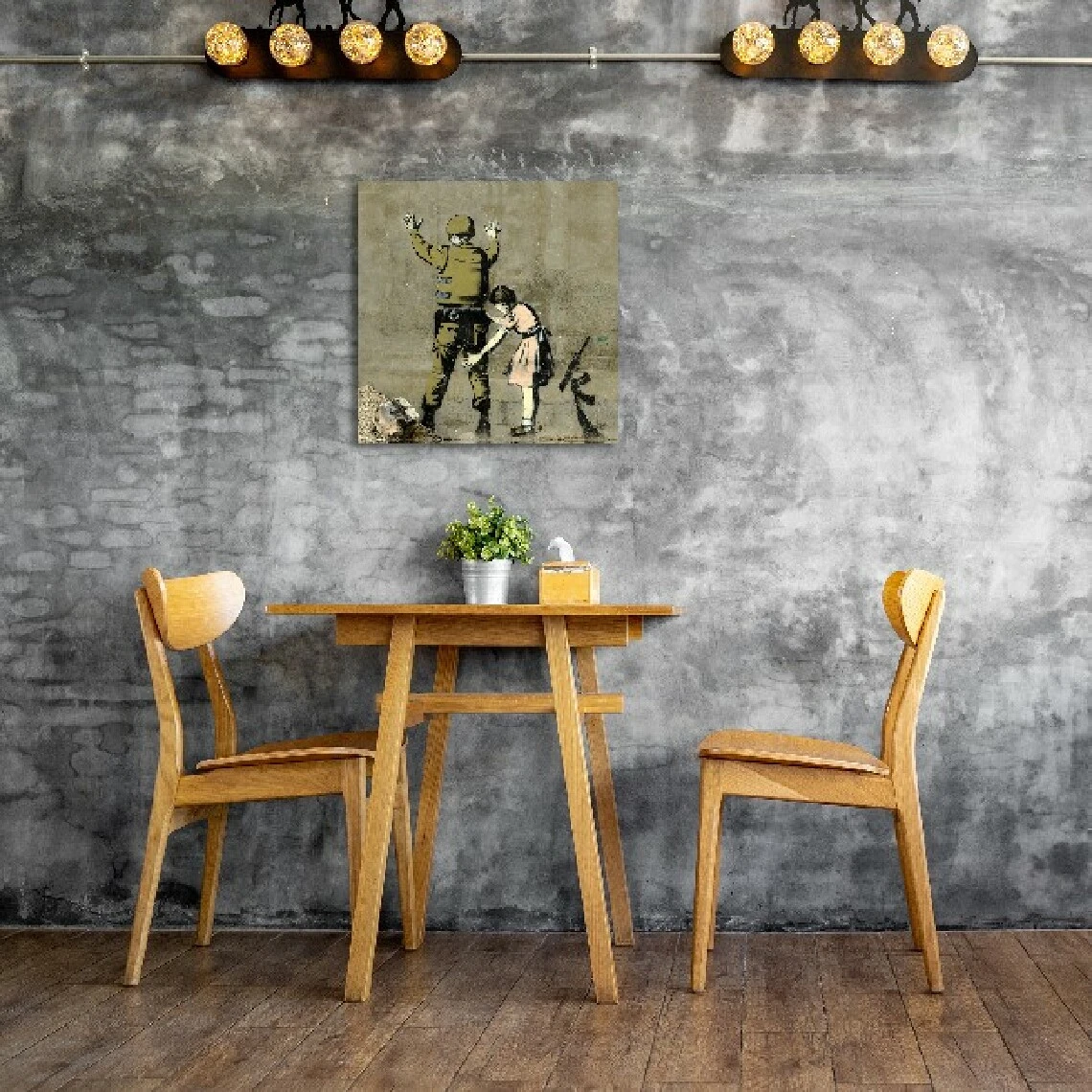 HOMEMANIA Tableau Inspirations Des Auteurs Banksy Policier Et Fille -... – Image 2