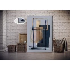 HOMEMANIA Tableau Sur Toile Formes - Gris, Bleu, Or - 100 X 3 X 150 Cm -Dekliktableau Magasin homemania tableau sur toile formes gris bleu or 100 x 3 x 150 cm 11780424 31101914 1140x1140