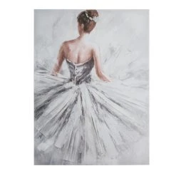 Atmosphera, Createur D'Interieur Toile Peinture Danseuse 58 X 78 Gris - Atmosphera