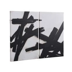 Vente-unique Toile Imprimée Diptyque Abstraite - L. 120 X H. 90 Cm - Châssis En B... -Dekliktableau Magasin impression sur toile ozio 12719462 34173456 1140x1140