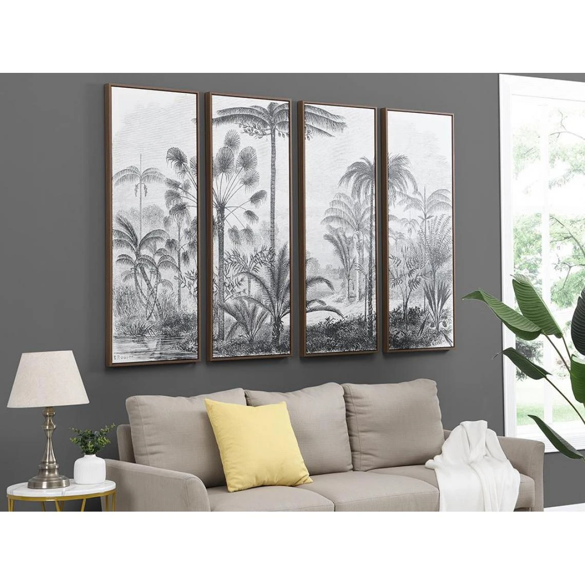 Vente-unique Toile Imprimée Quadriptyque Encadrée - 180 X 120 Cm - Châssis En Bo... 2 Vente-unique Toile Imprimée Quadriptyque Encadrée - 180 X 120 Cm - Châssis En Bo... – Image 2