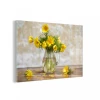 MuchoWow Impression Sur Verre Fleurs - Jaune - Nature Morte Tableau Decoration ...