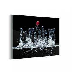 MuchoWow Impression Sur Verre Framboise - Baies - Eau Tableau Decoration Murale...