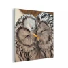 MuchoWow Impression Sur Verre Hiboux - Oiseaux - Becs - Famille Tableau Decorat...