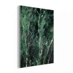 MuchoWow Impression Sur Verre Marbre - Émeraude - Vert - Noir Tableau Decorati...