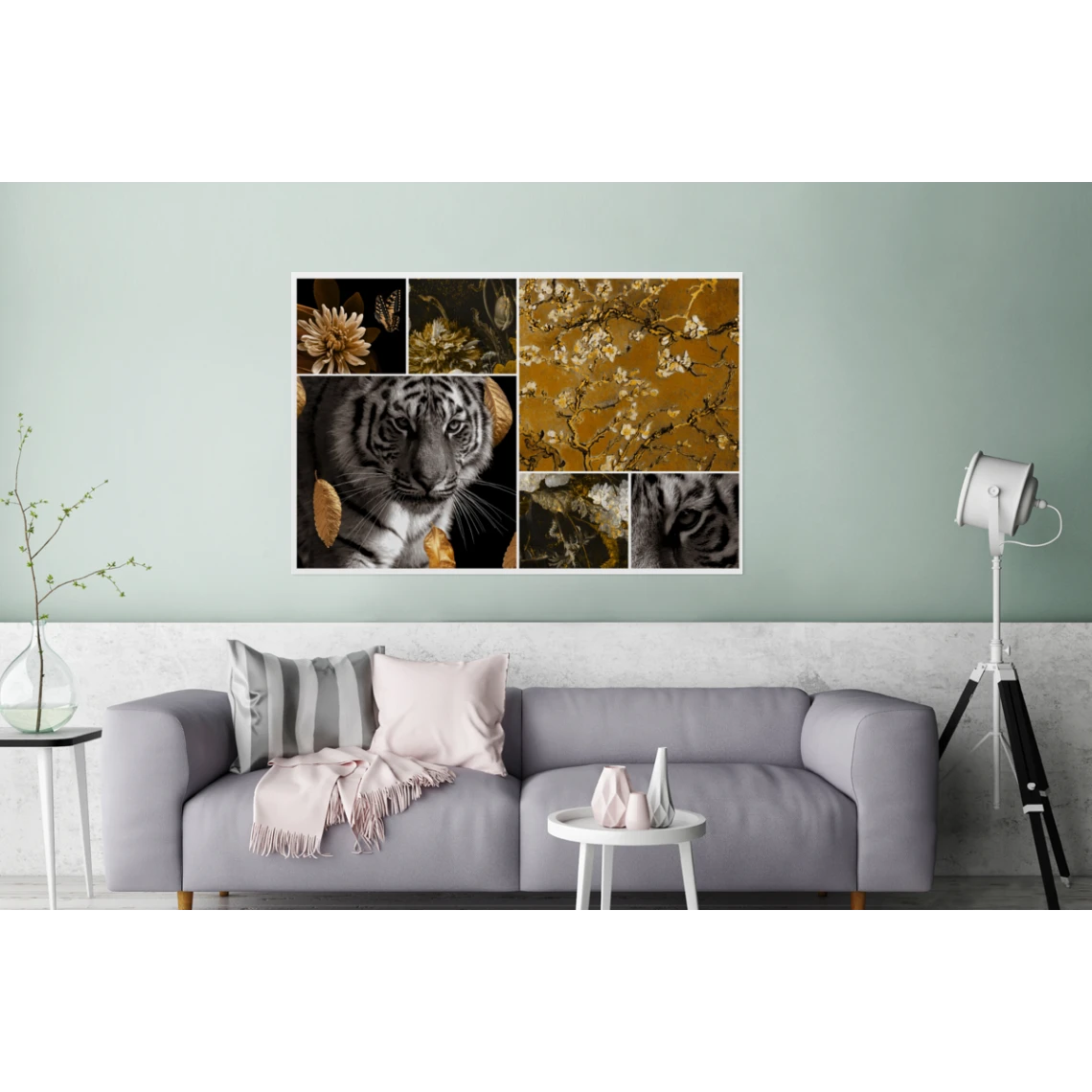 MuchoWow Impression Sur Verre Or - Noir - Art - Paillettes Tableau Decoration M... 2 MuchoWow Impression Sur Verre Or - Noir - Art - Paillettes Tableau Decoration M... – Image 2