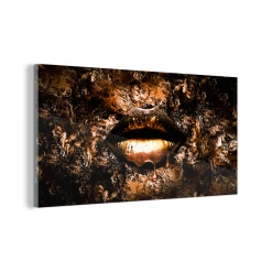MuchoWow Impression Sur Verre Peinture - Lèvres - Femme Tableau Decoration Mur...