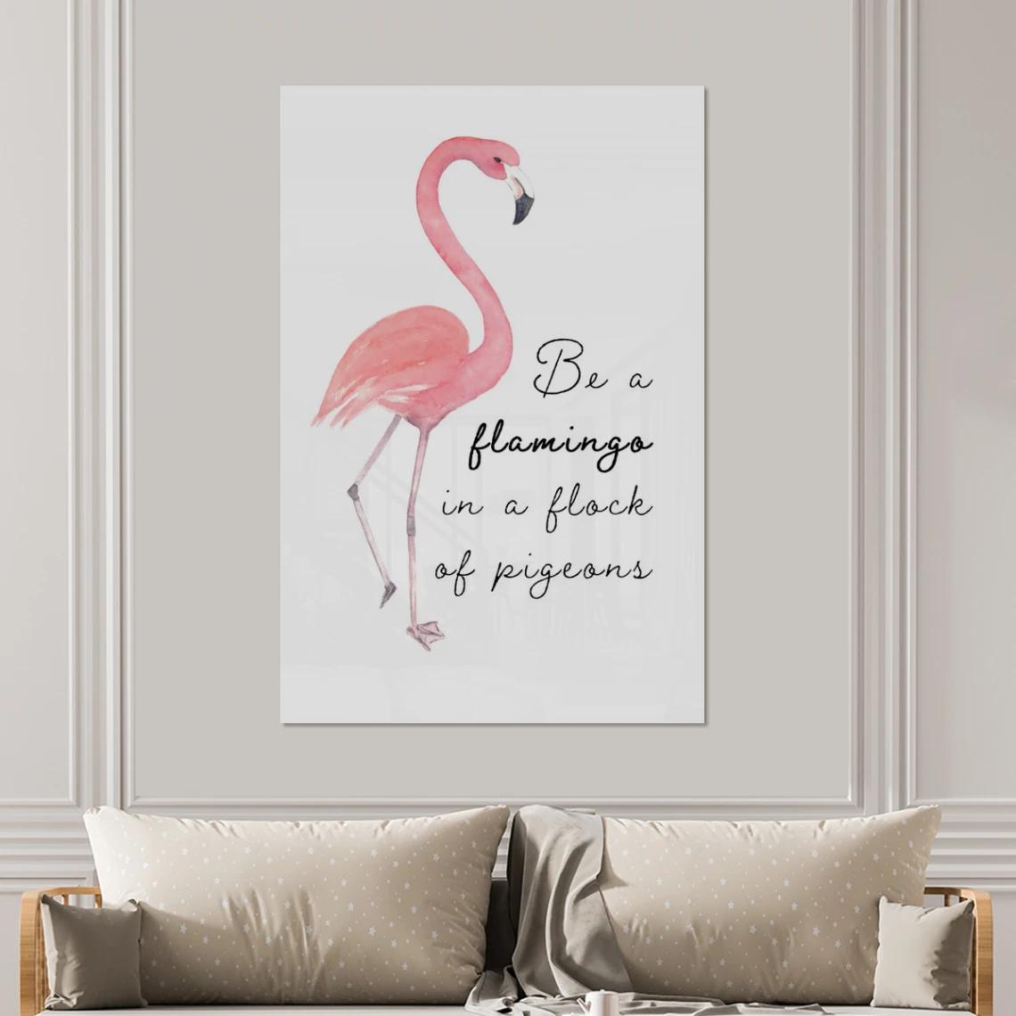 MuchoWow Impression Sur Verre Rose - Flamant - Dessin Tableau Decoration Murale... 2 MuchoWow Impression Sur Verre Rose - Flamant - Dessin Tableau Decoration Murale... – Image 2