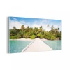 MuchoWow Impression Sur Verre Tropical - Plage - Bleu Tableau Decoration Murale...