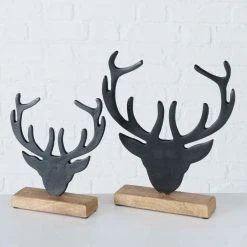 Boltze Lot De 2 Décorations Cerfs à Poser Manto