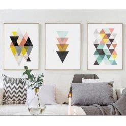 Marque Generique Nordique Géométrique Affiche Impression Scandinave Toile Peinture Po...