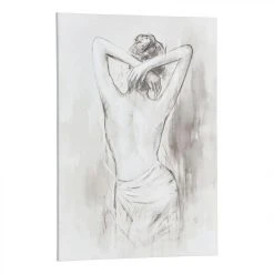 Zandiara Peinture Fait Main 70x100 Cm NUDA Gris