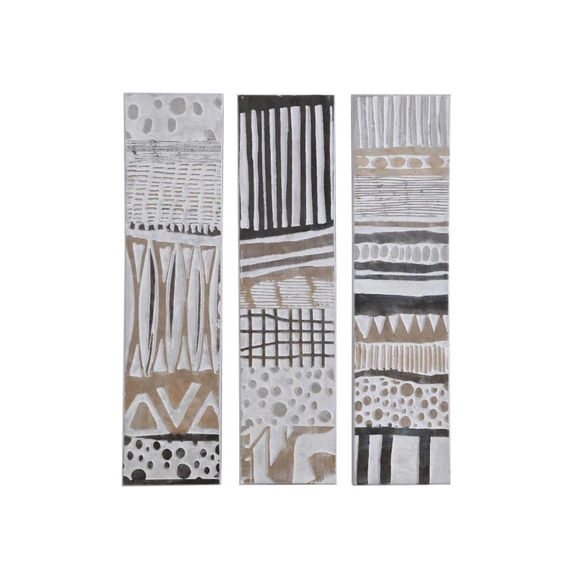 Vente-unique Tableau Triptyque Peint à La Main - Cadre En Bois - L. 75 X H. 100 Cm... 2 Vente-unique Tableau Triptyque Peint à La Main - Cadre En Bois - L. 75 X H. 100 Cm... – Image 2