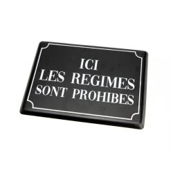 Amadeus Plaque Déco En Métal Ici Les Régimes Sont Prohibés