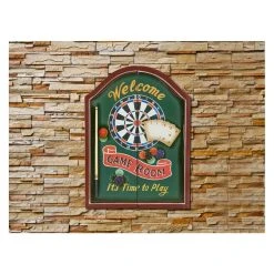 Vente-unique Jeu De Flechettes Et Plaque Decorative GAME ROOM -Dekliktableau Magasin plaque decorative 252089