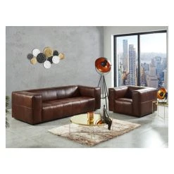 Vente-unique Décoration Murale En Métal TRIVIA - 104x8x56 Cm - Doré, Blanc Et No... -Dekliktableau Magasin plaque decorative 365057