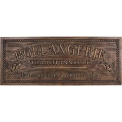 Antic Line Creations Plaque Décorative En Bois Boulangerie 108 X 42 Cm.