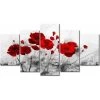Marque Generique @PRINTING MALL-Unframed 5 Pcs Rouge Miracle Nature Fleurs Plantes Coqu...