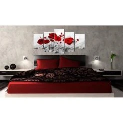 Marque Generique @PRINTING MALL-Unframed 5 Pcs Rouge Miracle Nature Fleurs Plantes Coqu... -Dekliktableau Magasin printing mall unframed 5 pcs rouge miracle nature fleurs plantes coquelicots tableaux photo sur toile impression sur toile 13718246 37846338 1140x1140