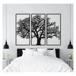 Magneticland Sculpture Triptyque Arbre De Vie Métal Noir -Dekliktableau Magasin sculpture triptyque arbre de vie metal noir 14095922 39208894 1140x1140