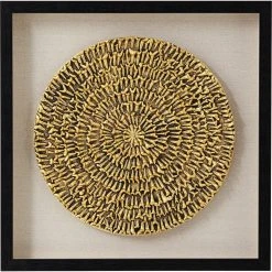 Karedesign Tableau 3D Chain Circle Doré 60x60cm Kare Design