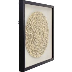 Karedesign Tableau 3D Chain Circle Doré 60x60cm Kare Design -Dekliktableau Magasin tableau 3d chain circle dore 60x60cm kare design 14089622 39192356 1140x1140