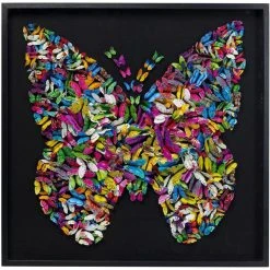 Karedesign Tableau 3D Papillons 120x120cm Kare Design