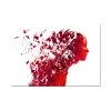 DECLIKTABLEAU Tableau Abstrait Ton Rouge Femme Destructurée L.80 X H.55 Cm