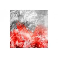 DECLIKTABLEAU Tableau Abstrait Ton Rouge Phoenix 50X50 Cm