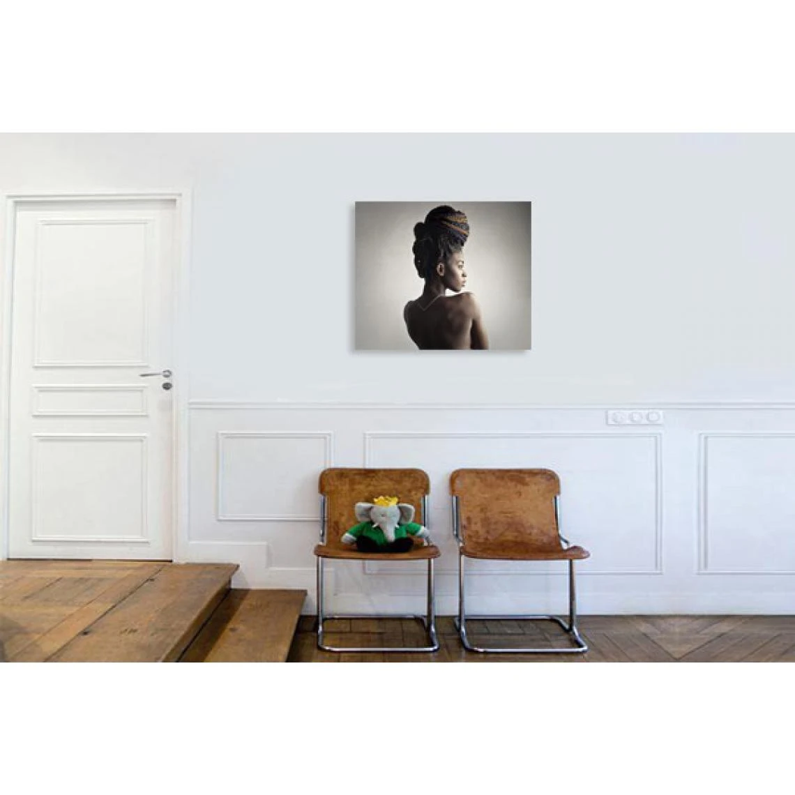 DECLIKTABLEAU Tableau Afrique African Woman 50x50 2 DECLIKTABLEAU Tableau Afrique African Woman 50x50 – Image 2