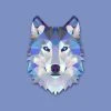 DECLIKTABLEAU Tableau Animal Design Blue Wolf 60x60